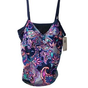 CHRISTINA Swimwear Plus Size Print Tankini Top Size 3XD